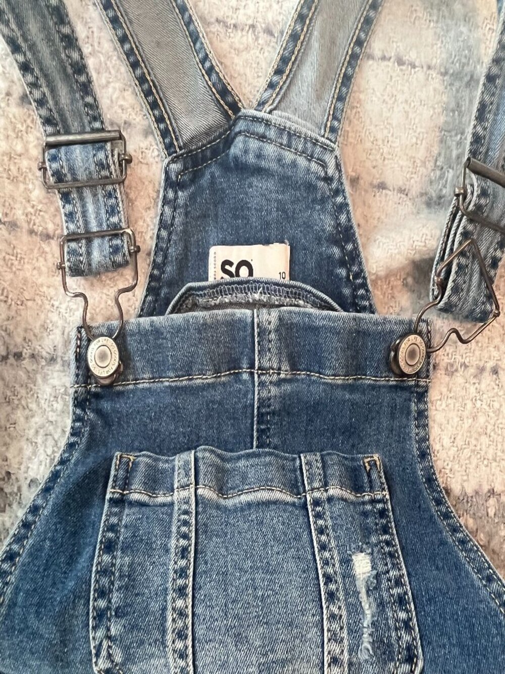 Girls Clothing Bundle Size 10-12 H&M Denim Overalls Jeans Leggings Shorts Lot - Picture 8 of 13